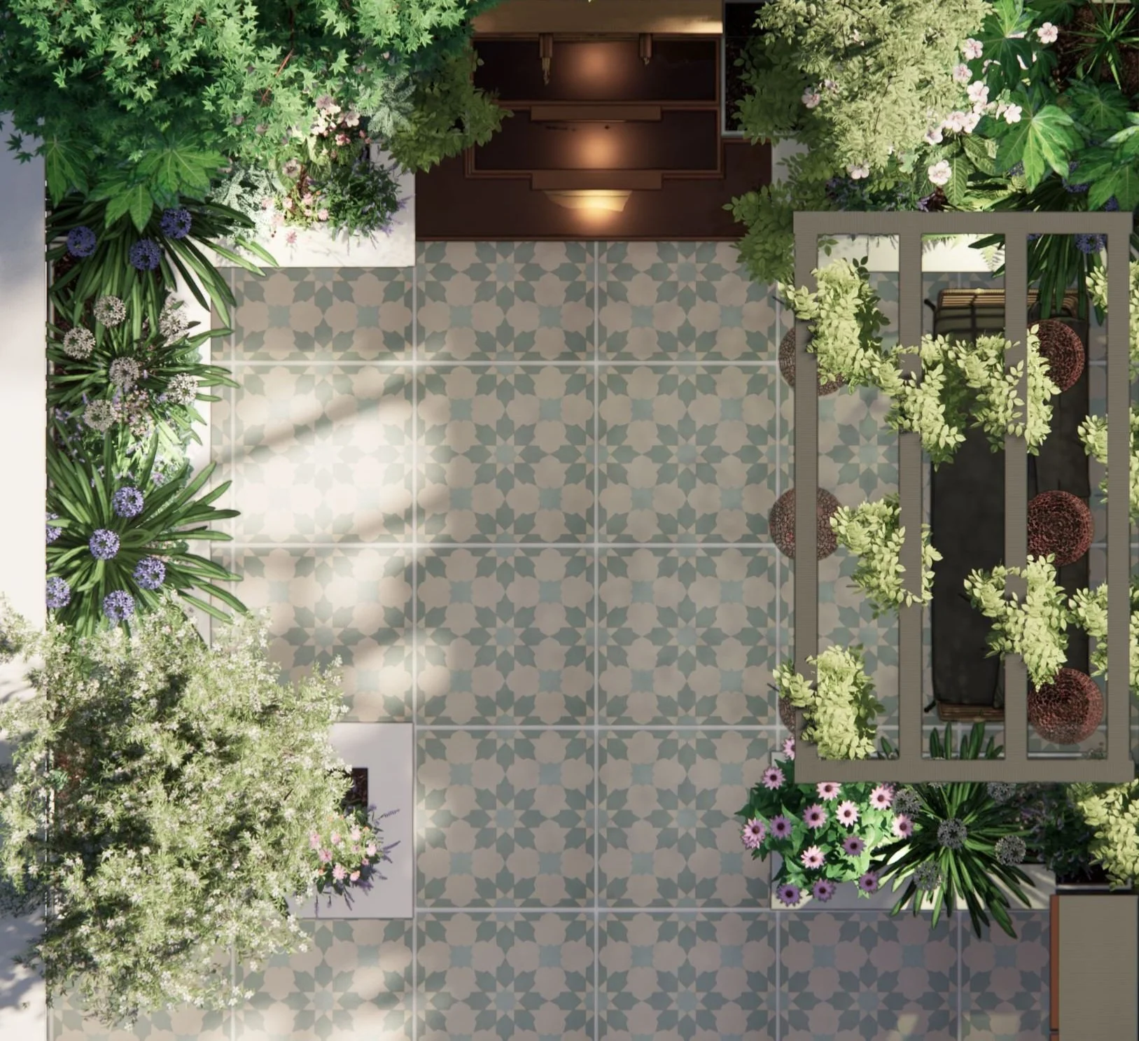 Camden Courtyard Garden aerial view