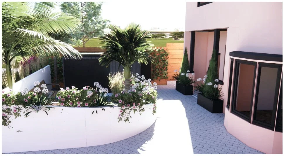 Ibiza Inspired Front Garden detail 1
