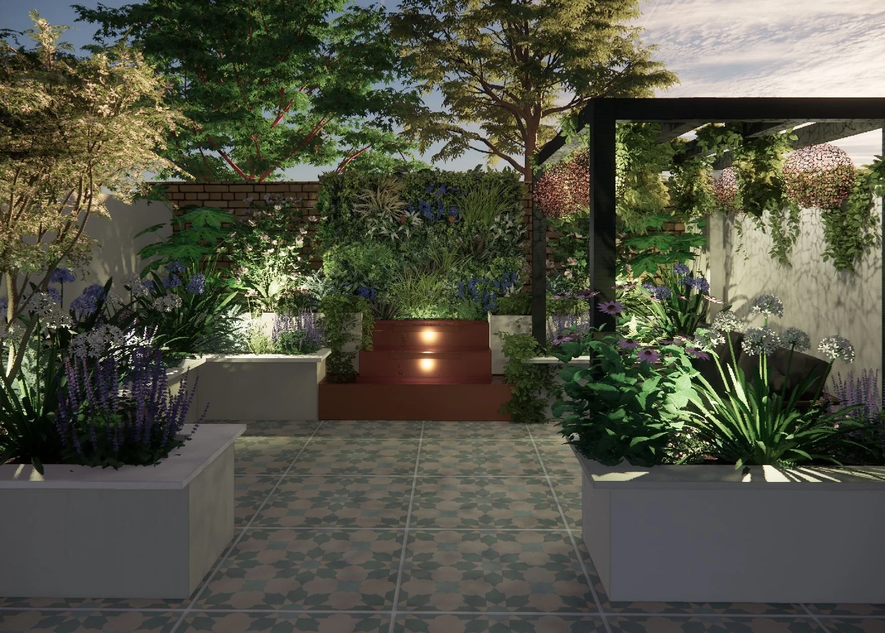 Camden courtyard garden final render