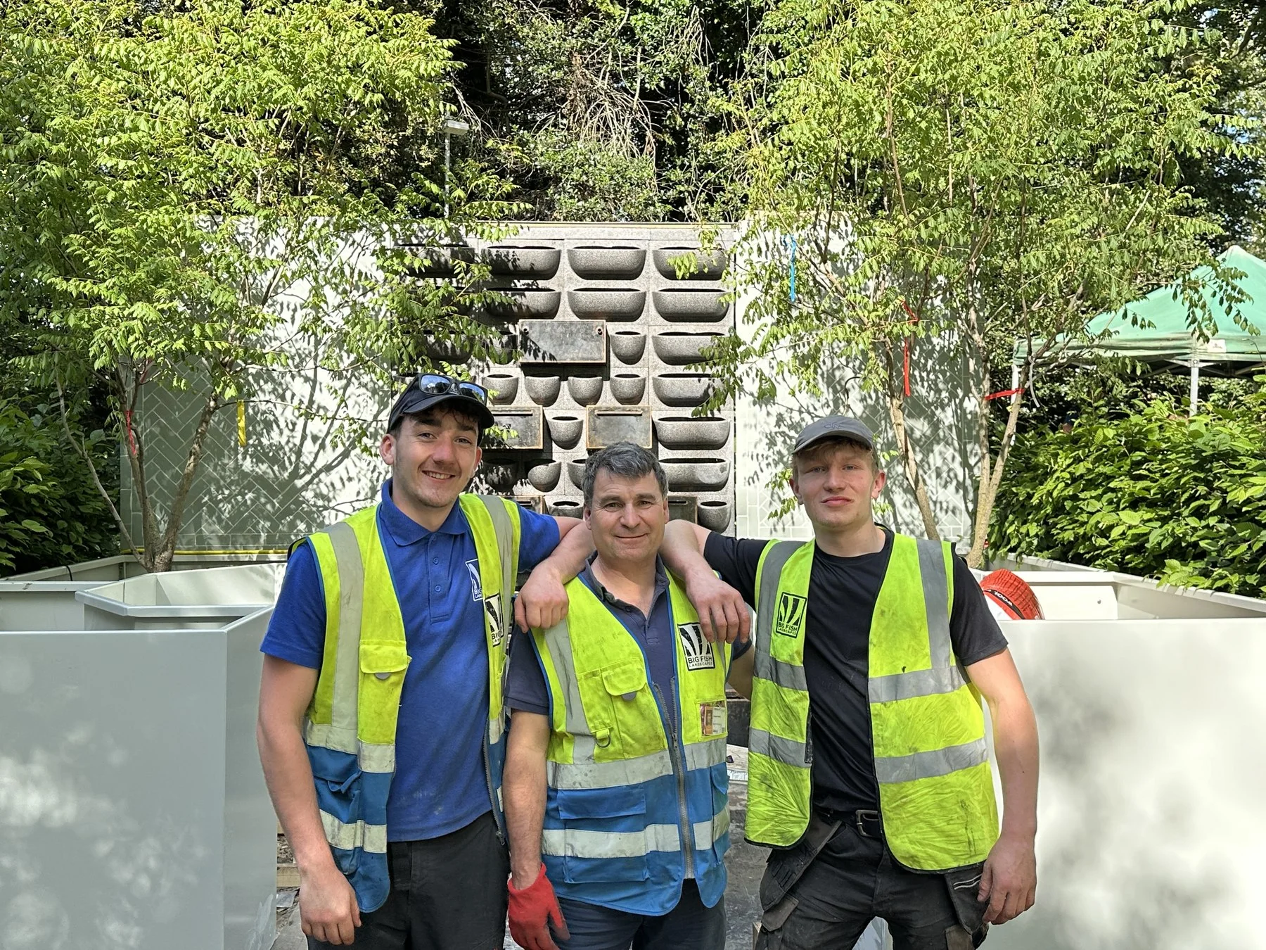 Members of the build team in The Anywhere Courtyard